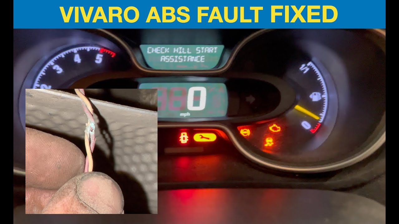 2015 Vauxhall Vivaro ABS fault fixed.. Corroded wire!