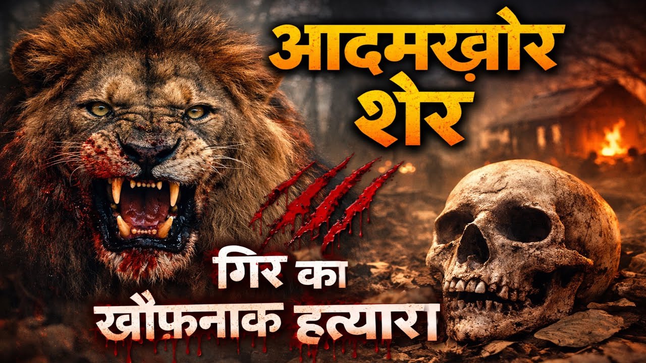 भारत का इकलौता आदमख़ोर शेर | Gir Forest का खूनी राजा  Real Man-Eater Lion Documentary #jungleinhindi
