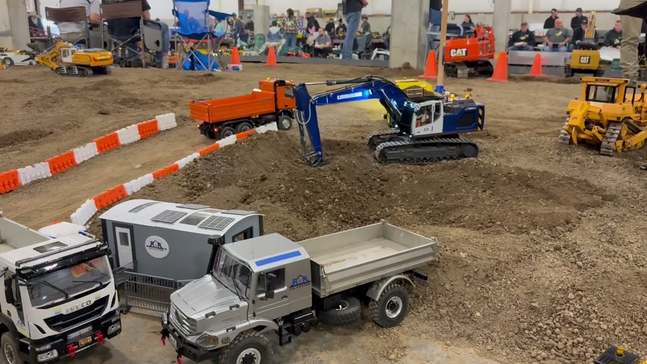 #5 CABIN FEVER 2025 | #liebherr 945XDRC #excavator #mercedes #arocs #tamiya #komatsu HM300#Truck #rc