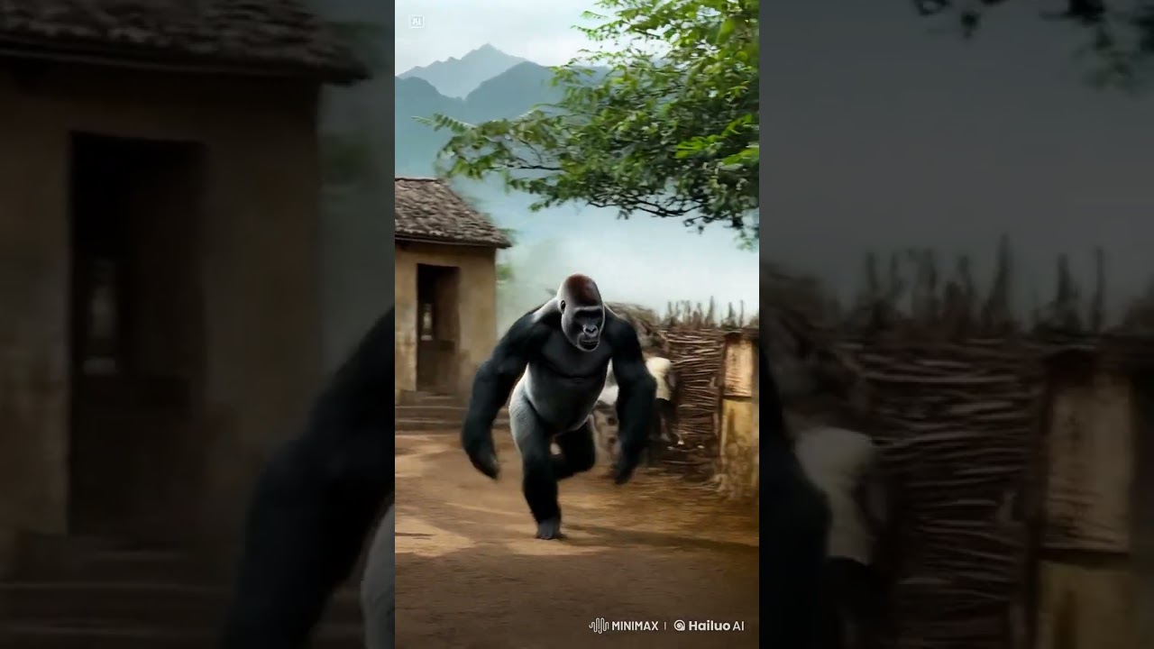 Gorilla attack #squidgame #gorilla #gorillaattack