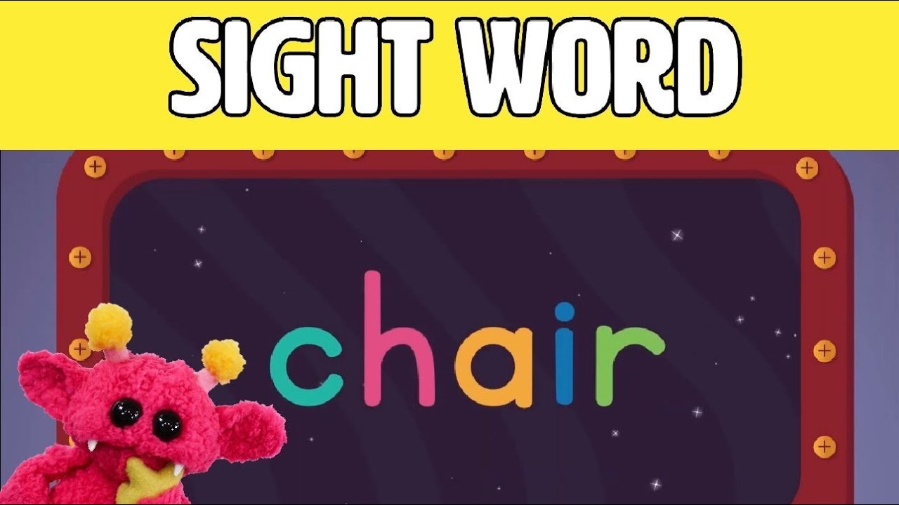 CHAIR - Let's Learn the Sight Word CHAIR with Hubble the Alien! | Nimalz Kidz! Songs and Fun!
