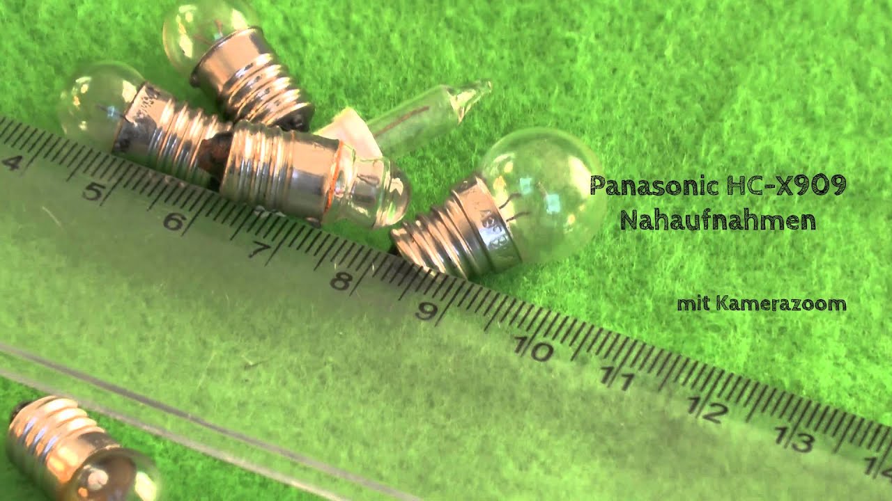 Panasonic HC-X909 Nahaufnahmen Makro Test