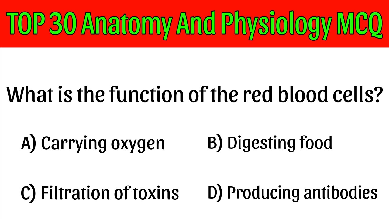 Anatomy And Physiology Mcq With Answers
