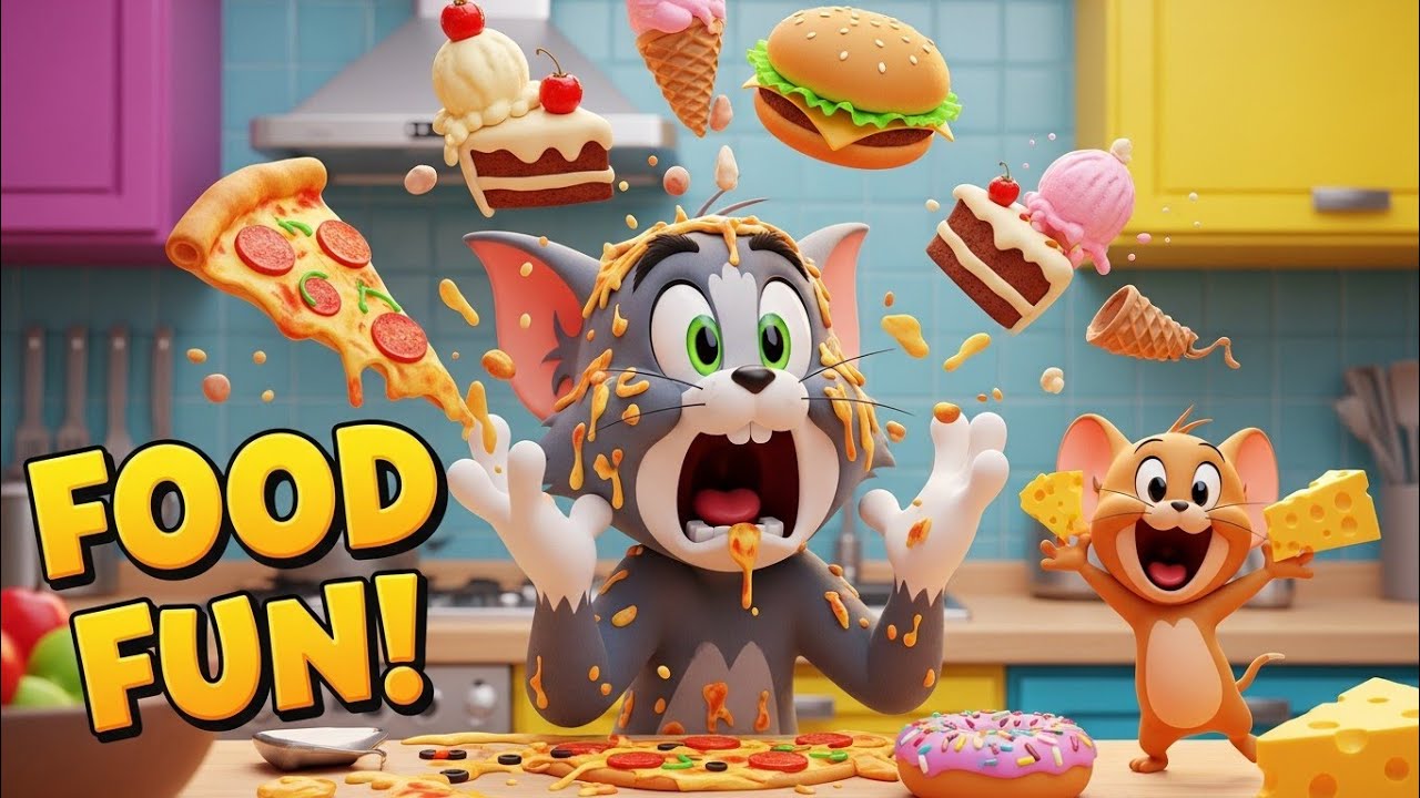 Tom & Jerry Have Fun With Food 🍕🍰 | Funniest 3D Cartoon Food Comedy for Kids