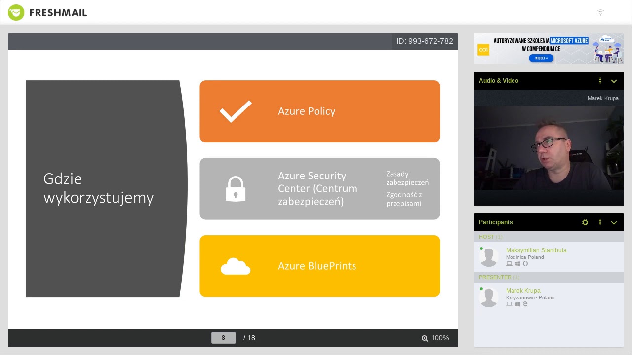 Azure Policy, czyli zasady platformy chmurowej Microsoft, prowadzi autoryzowany trener Marek Krupa