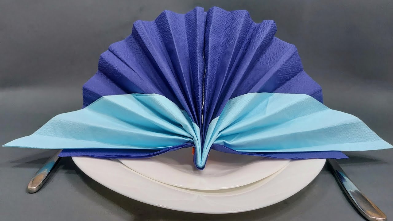How beautiful to fold a paper napkin - hand fan