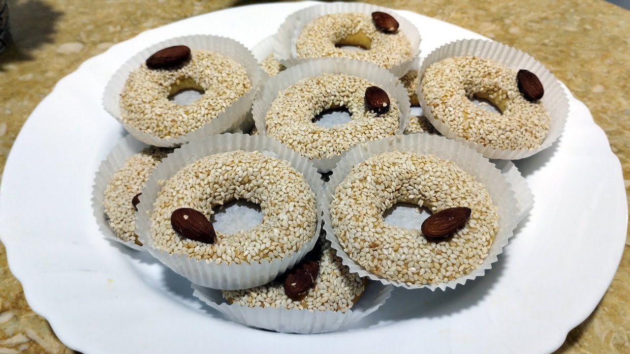 🍪✨ Gâteaux Secs au Sésame 🥮 Parfaits pour l'Aïd 🌙 et Toutes les Occasions ! 🎉#Explore #Gâteaux_secs