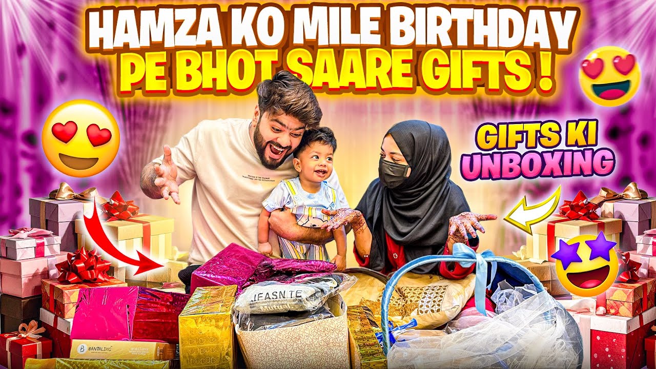 Hamza Ko Mile Bhot Saare Gifts😍Gifts Ki Unboxing🤩Hamza Ko Paise Bhi Mile😱Aman’s Family