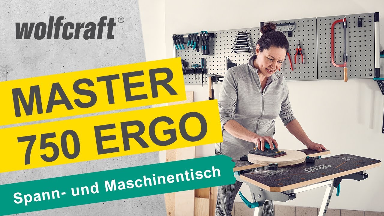 Master 750 Ergo: Der höhenverstellbare Spann- und Maschinentisch | wolfcraft
