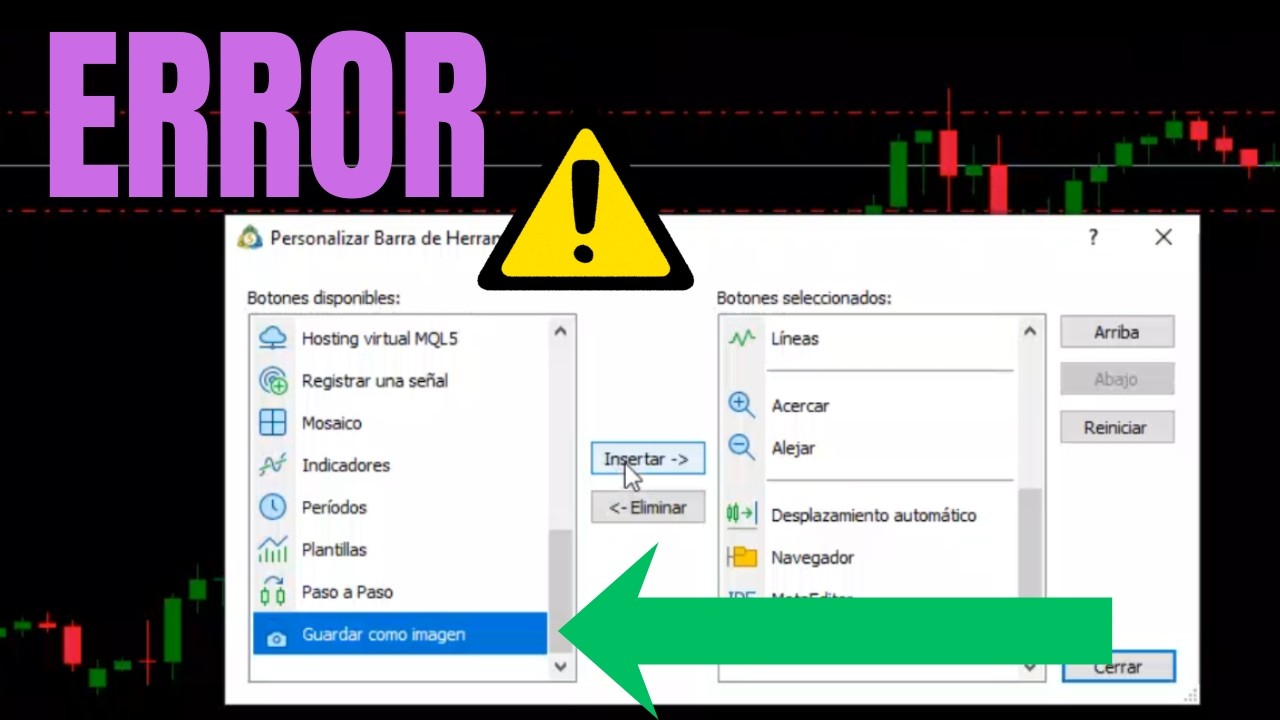 ¿No aparece el botón de captura en MT5? Así se activa