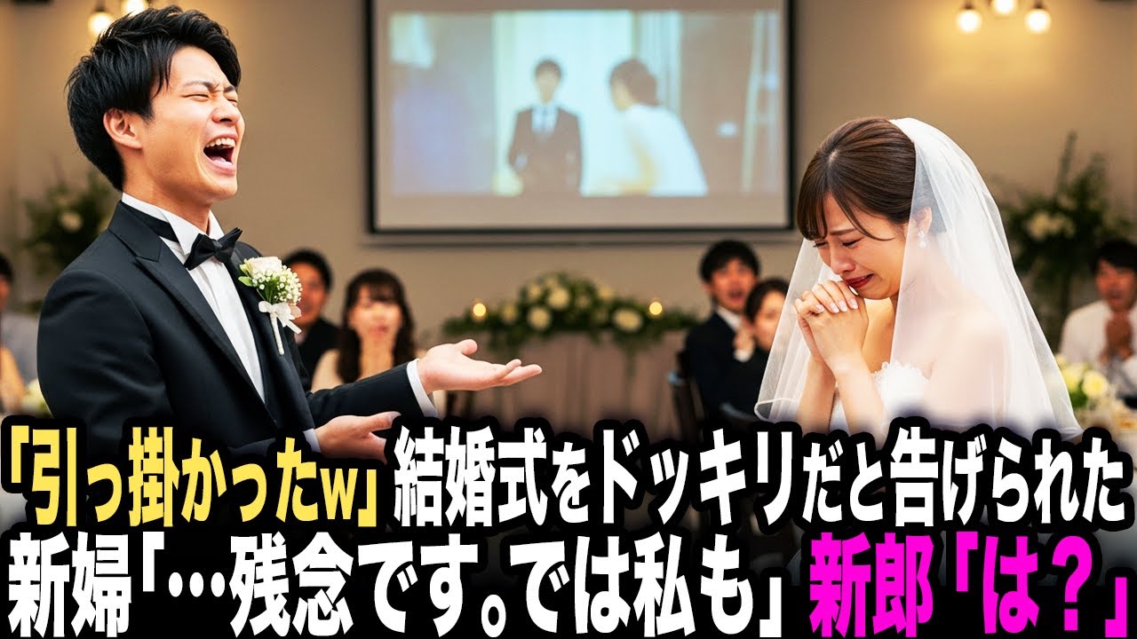 「まんまと引っ掛かったw」同級生との結婚式をドッキリだと告げられる新婦「…残念です」→直後、衝撃の事実によって式場が修羅場と化す…！
