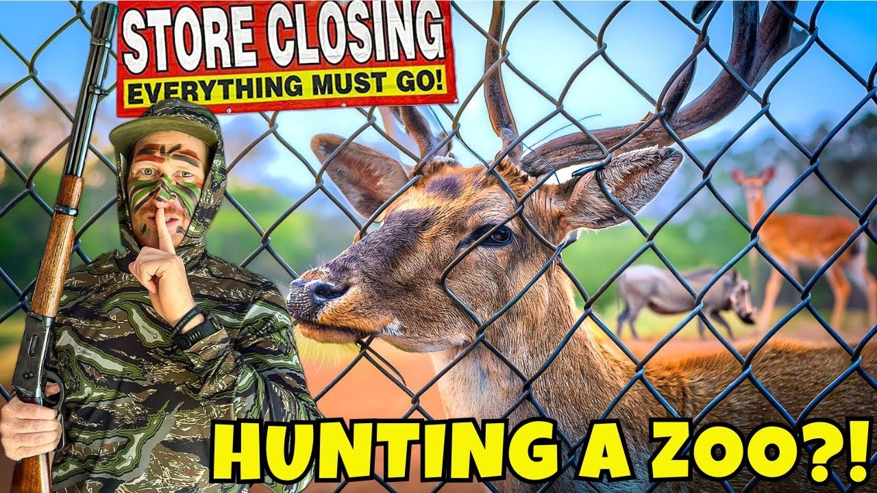 Hunting an EXOTIC DEER PRESERVE! MEAT HUNT