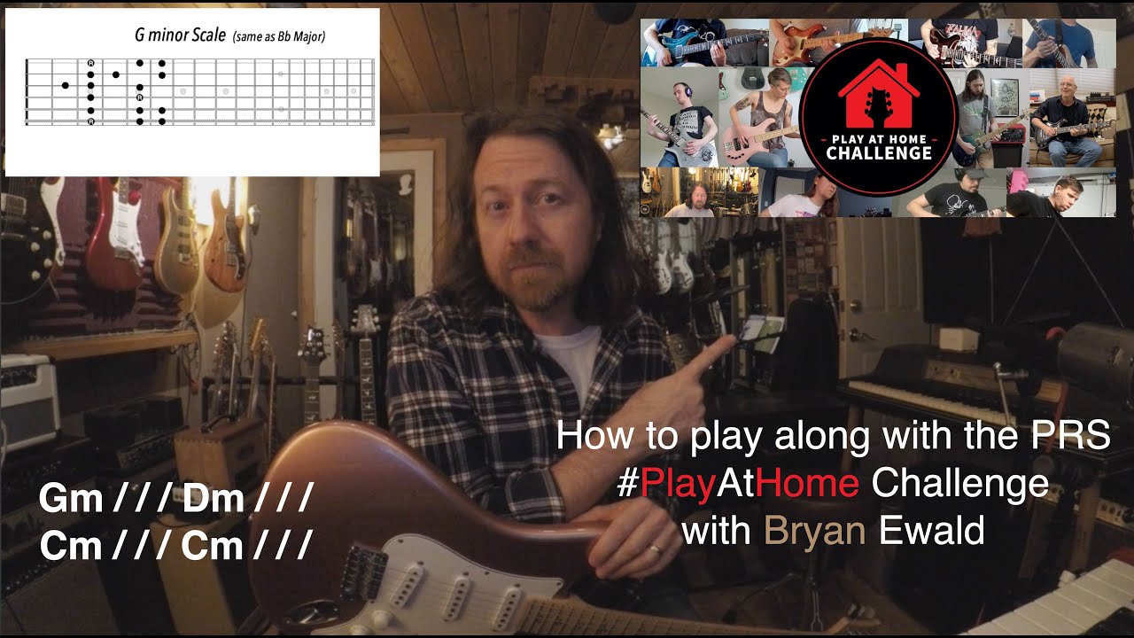 How to play along with PRS guitars Play At Home Challenge with Bryan Ewald (lesson / tutorial)