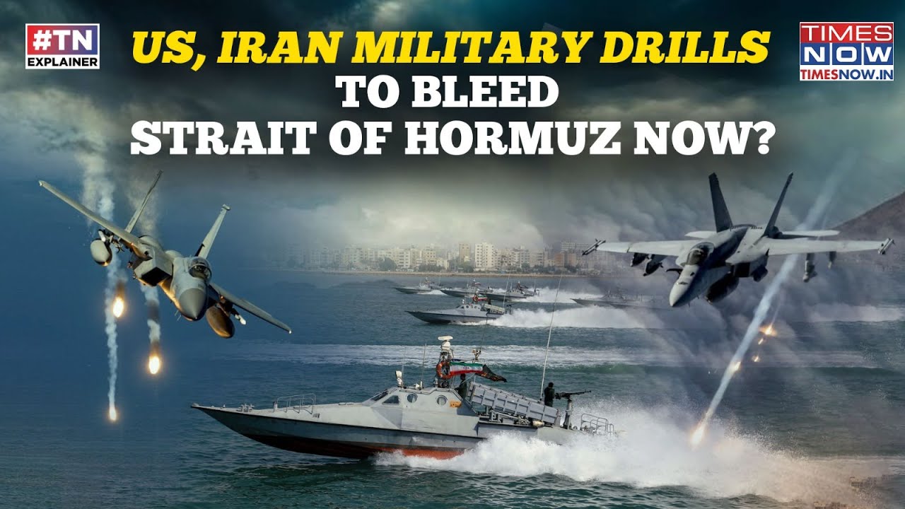 US Jets Vs Iranian Forces In The Strait Of Hormuz? Trump & Khamenei's Show Of Force With Drills