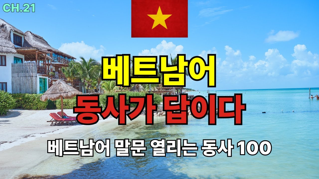 [베트남어 동사] 베트남어 말문 열리는 동사 50개 + 예문 50문장｜초보 필수 표현 모음
