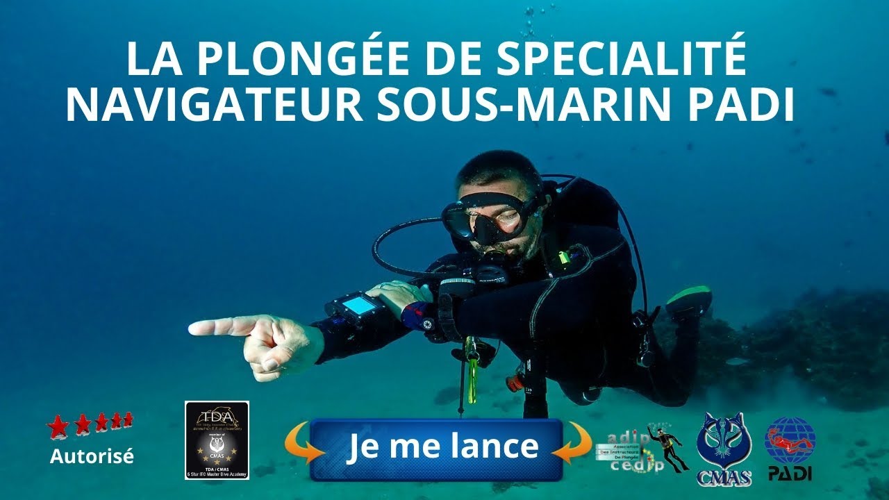 PADI подводный штурман по специальности подводное плава...