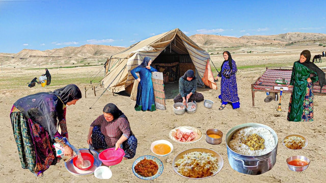 MIX Of IRAN Traditional  Rural Dish from Organic chicken, Eggplant tomato, Buttermilk to Bread