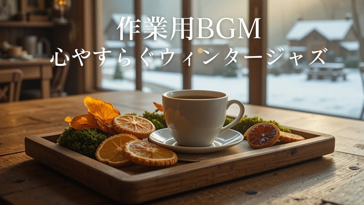 【作業用BGM】心やすらぐウィンタージャズ｜静かな時間に寄り添う癒しカフェBGM ❄️🌙 | Winter Jazz for Calm & Study