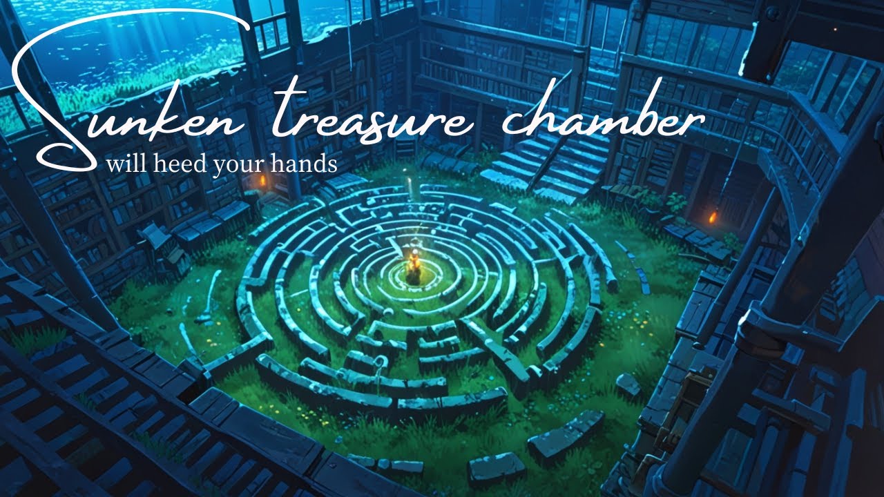 Underwater Treasure Vault LoFi 📚🌊 Enchanted Library & Safe Haven Ambience (No Copyright)