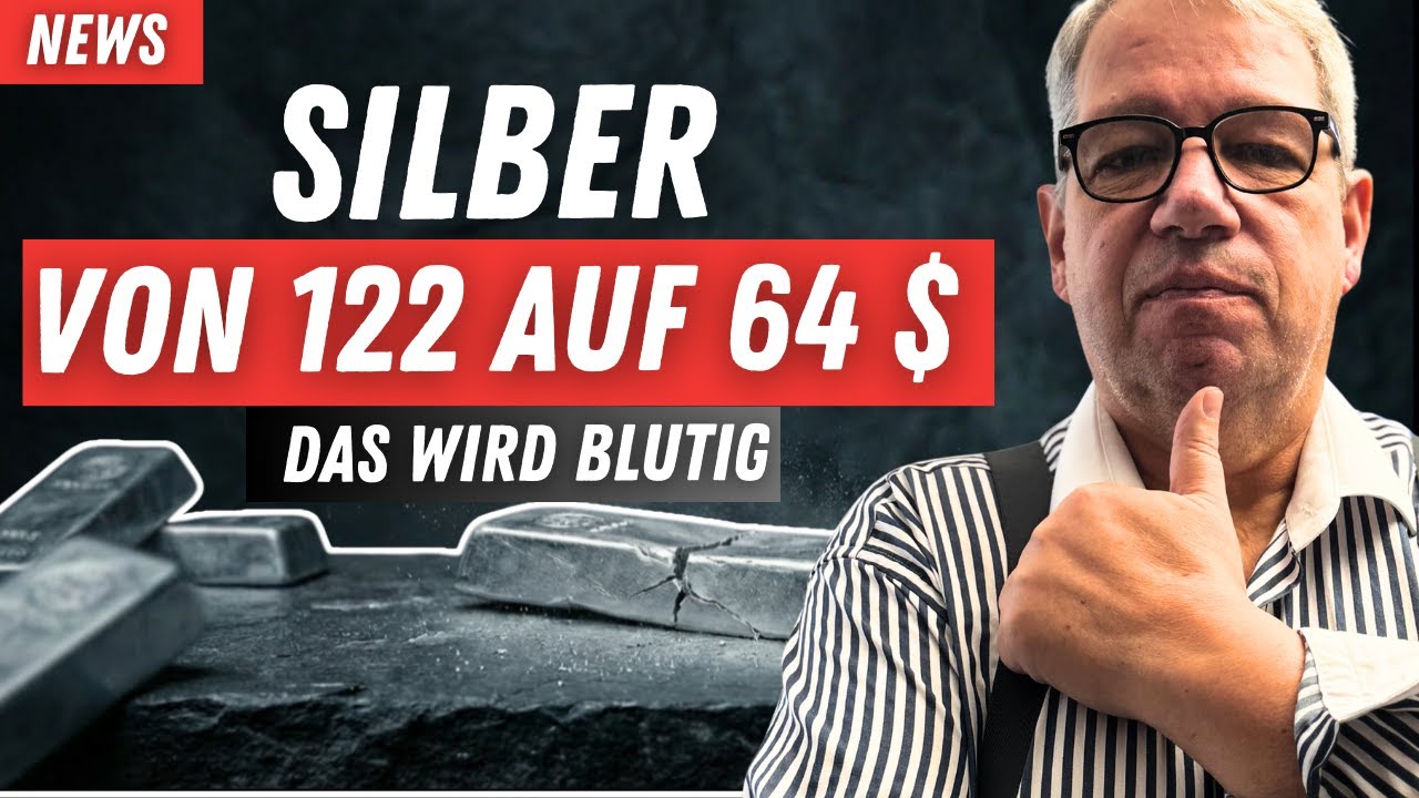 SILBER -40 % IN 7 TAGEN: Von 122 auf 64 Dollar &ndash; die Panik ist programmiert