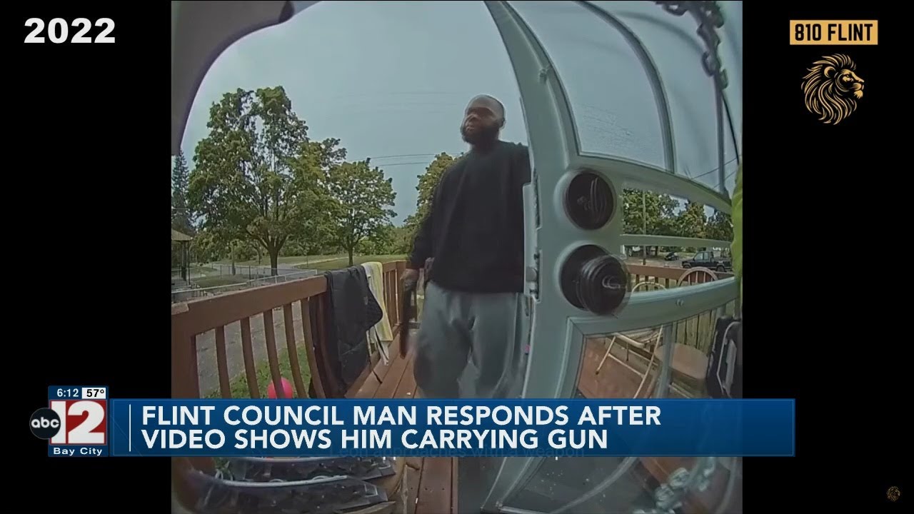 Flint City Councilman responds after video shows him hold gun during eviction