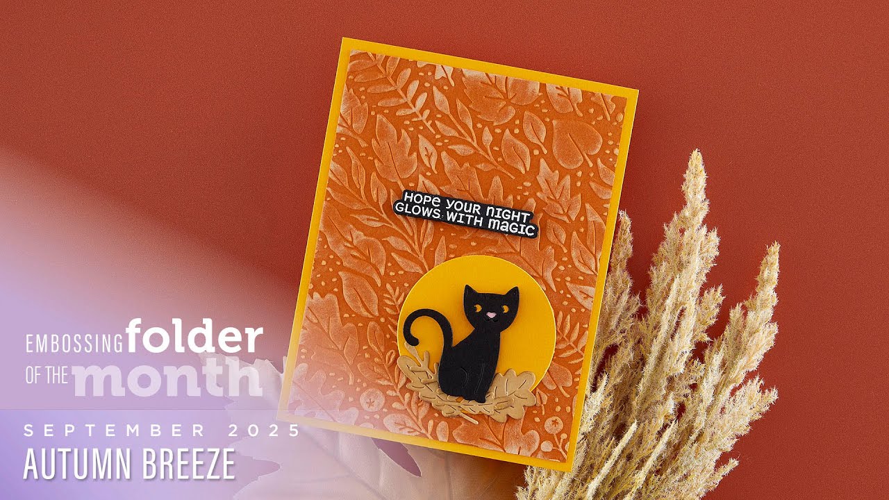 Spellbinders September 2025 Embossing Folder of the Month – Autumn Breeze