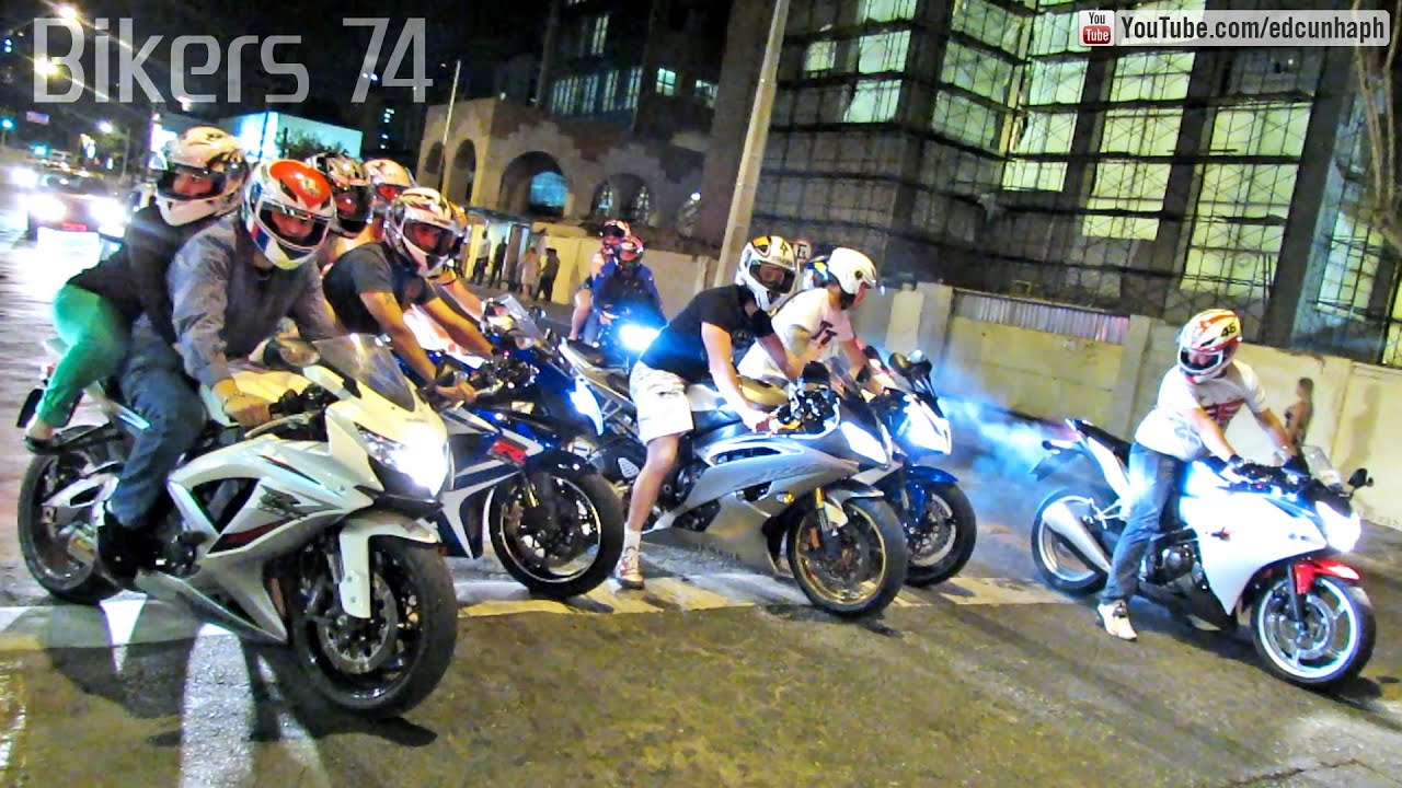 Bikers 74 - Honda CBR 1000RR RL, S1000RR Burnout, Suzuki Wheelie, Yamaha, Kawasaki & More Superbikes
