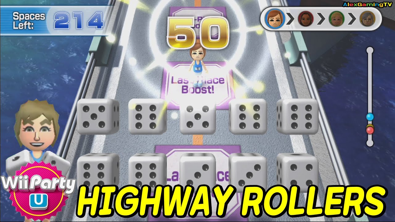 Wii Party U - Highway Rollers (Master com) Susie vs Na-rae vs Olga vs Joana | AlexGamingTV