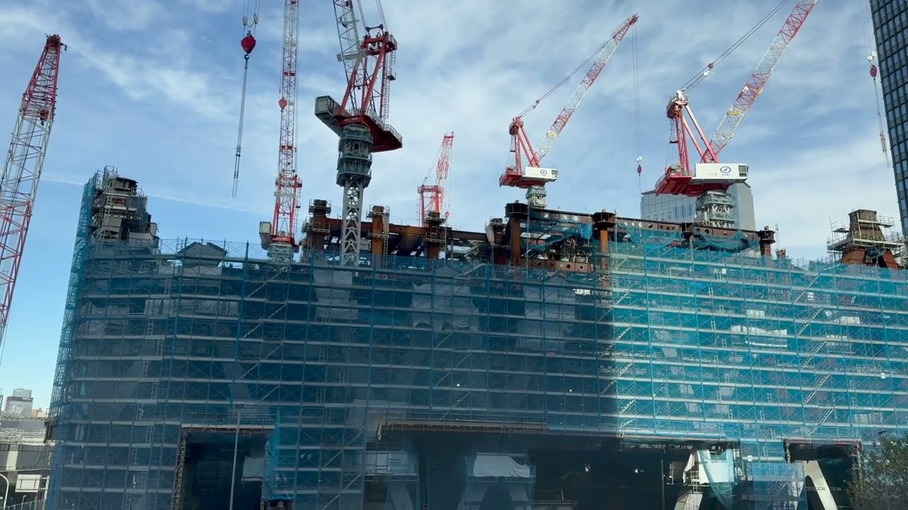 62階385m「Torch Tower（トーチタワー）」（常盤橋街区再開発プロジェクト B棟）の様子 2025年12月10日撮影