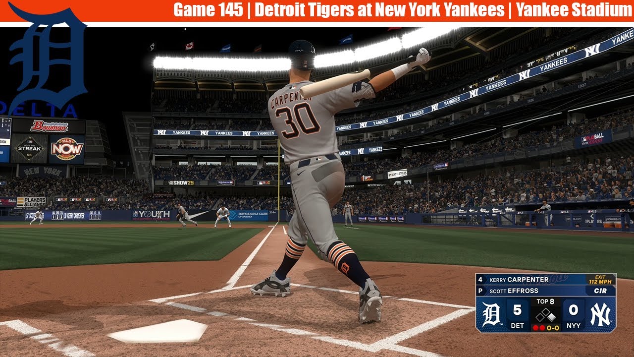 MLB The Show 25 | Detroit Tigers at New York Yankees | Game 145
