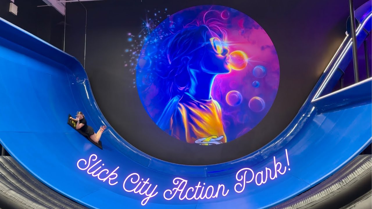 TEENAGER BIRTHDAY PARTY WITH HUGE SLIDES!! *SLICK CITY ACTION PARK* {FAMILY VLOG}