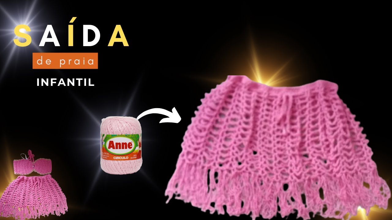 Saída de praia infantil #lovecrochecomavivi #passoapasso #crochê #crocheting