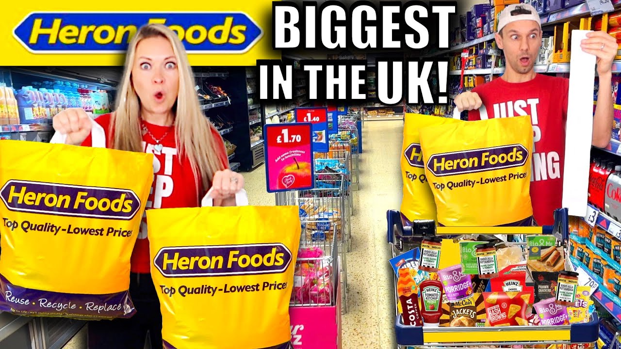 WE FOUND THE BIGGEST HERON FOODS IN THE UK! 😃 Super cheap food haul!