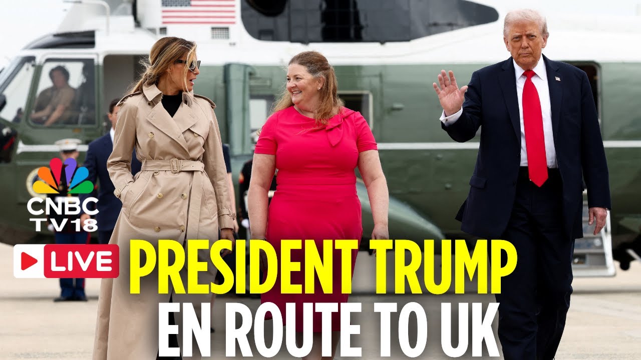 LIVE: President Donald Trump Heads To The UK for a Historic Second State Visit | Keir Starmer | N18G