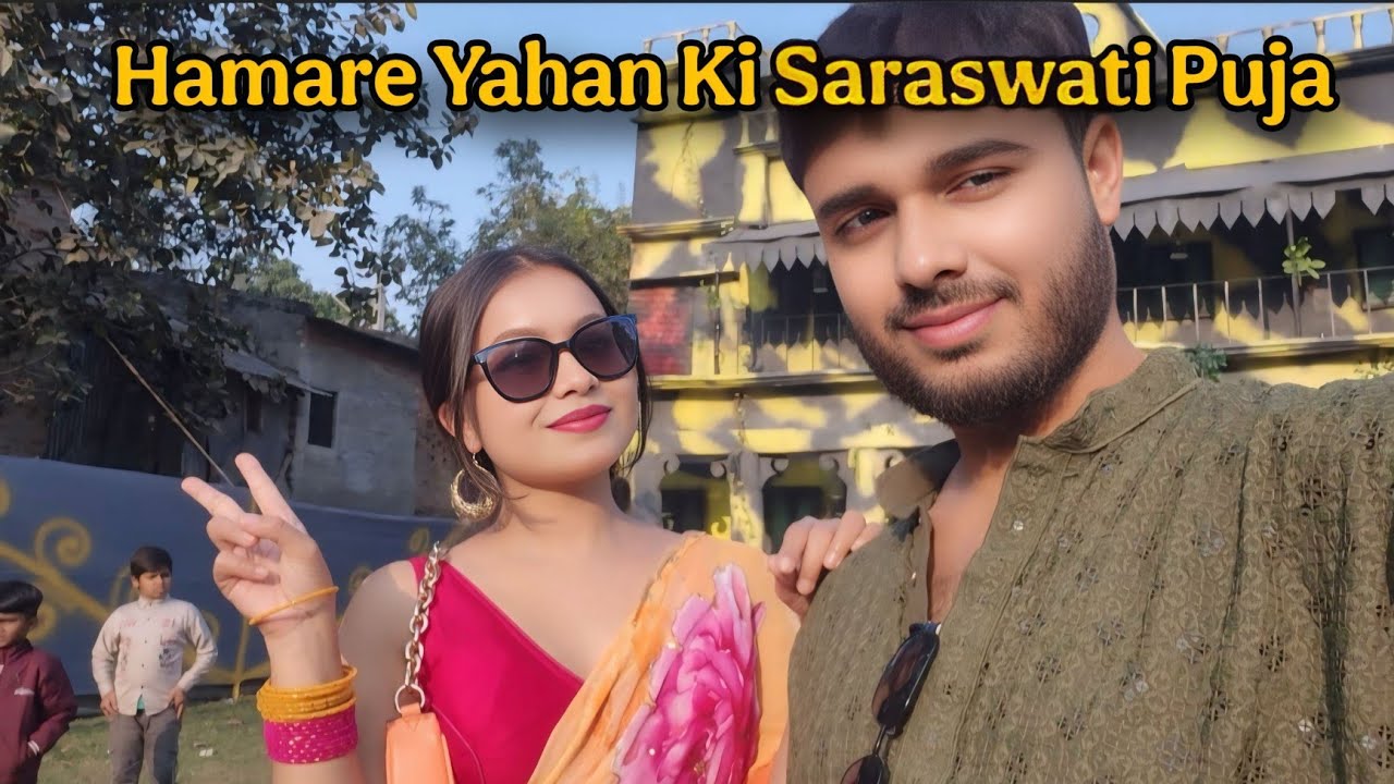 Hamare Area Ki Cultural Saraswati Puja 🤍 | Pandal Hopping, Darshan & Mela Vibes