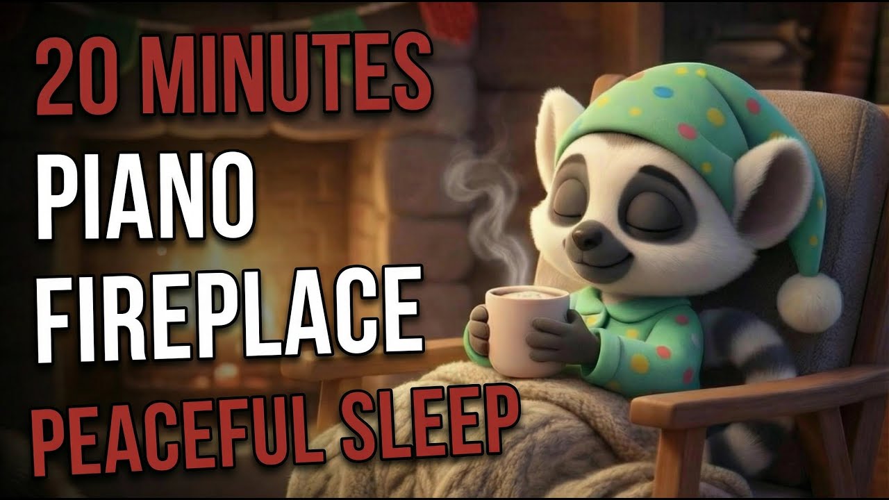Gentle Piano by the Fire | 20 Minutes of Calming Lullaby Music