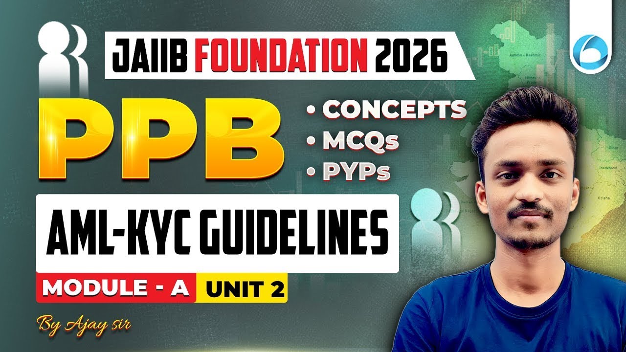 JAIIB Foundation PPB Module A Unit 2 | AML-KYC Guidelines | JAIIB 2026