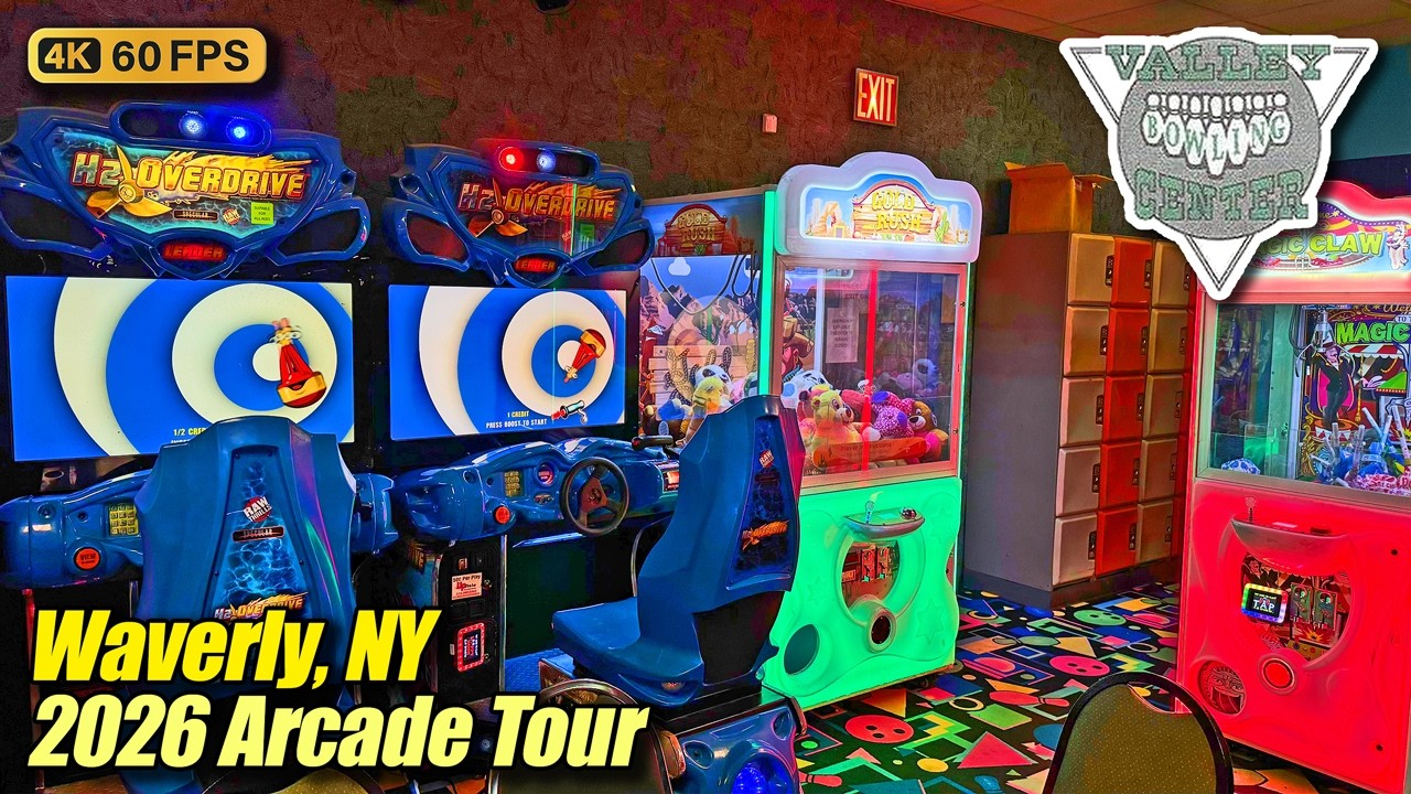 Valley Bowling Center (Waverly NY), February 2026 arcade tour, new 4K full walkthrough