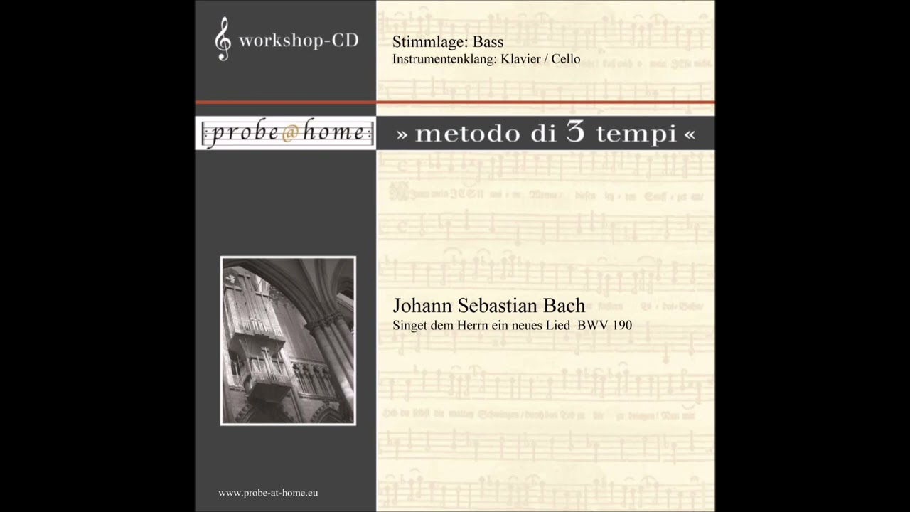 Singet dem Herrn ein neues Lied - BWV 190 - Bach, J.S. - Basso - Bass - Kl-Cello-T3