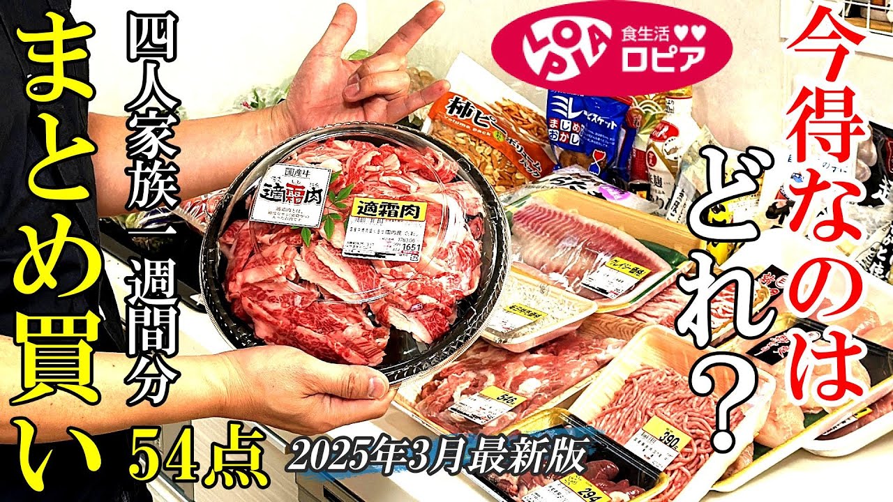 【ロピア購入品！】☆最新版☆『４人家族１週間分のまとめ買い＆片づけ！』