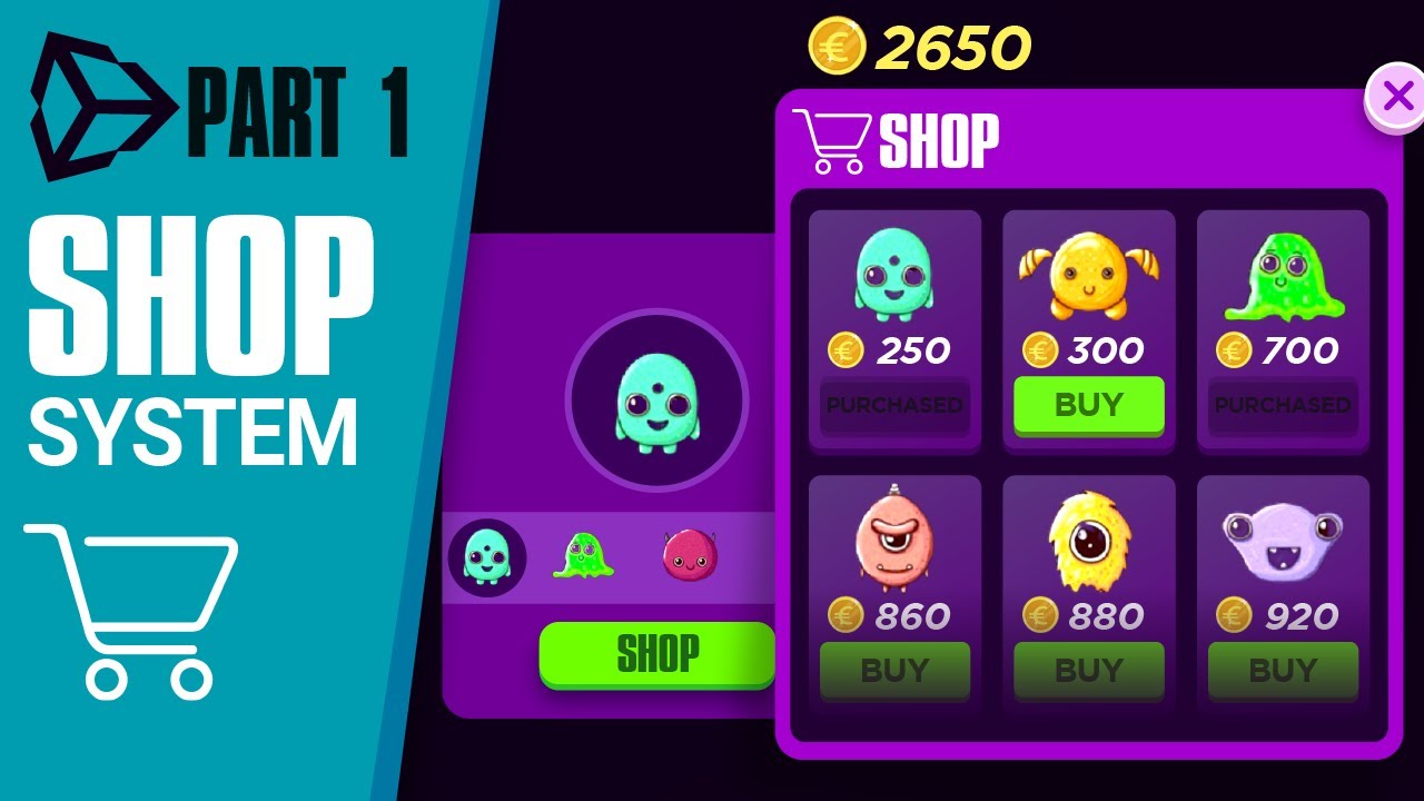 Unity Shopping System, Responsive UI (Part 1)