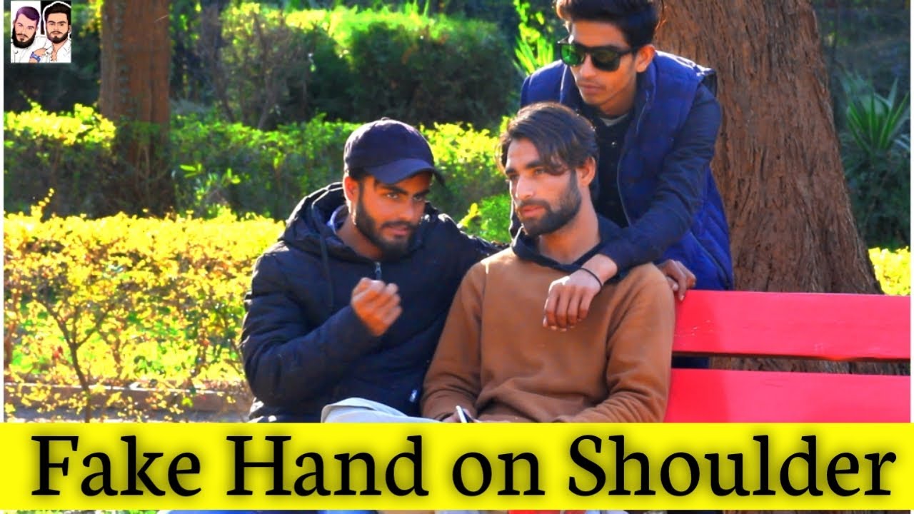 Fake Hand On Shoulder || Awkard Reaction || CRAZY BOYZ