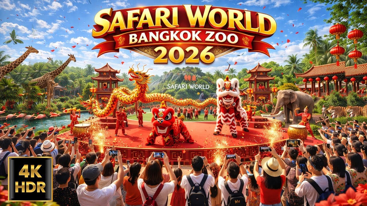 🇹🇭 4K HDR | Chinese New Year 2026 at Safari World 🧧 Animal Shows & Festival Experience