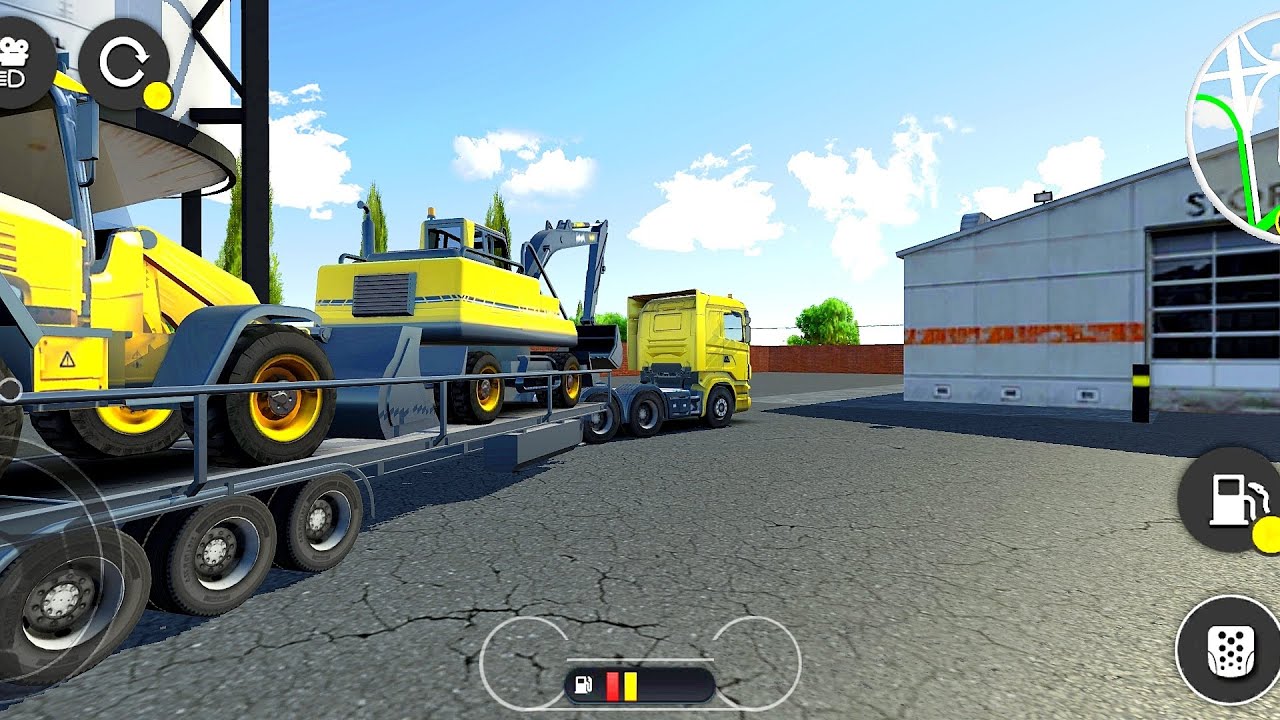 Truck has 2 ghari jcb car and contraction simulator game #gaming 