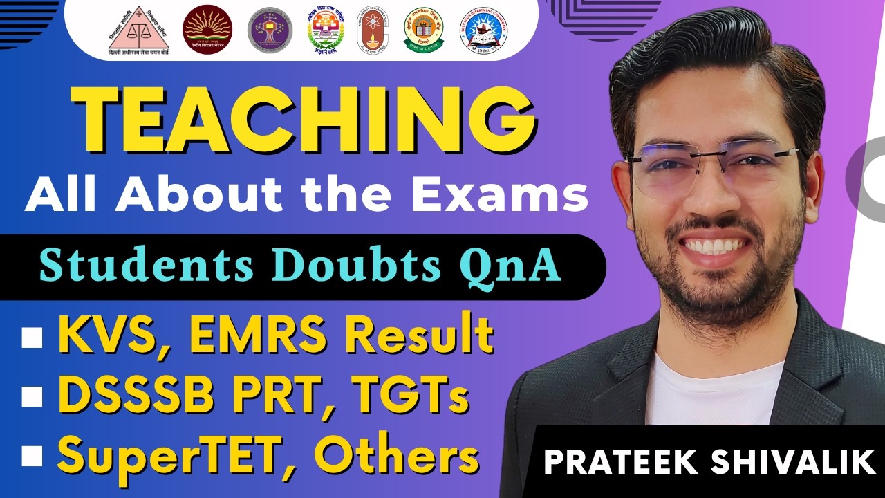 Teaching Exams | KVS Result | EMRS | DSSSB PRT | DSSSB TGT | SuperTET | BPSC TRE | Chandigarh Exam