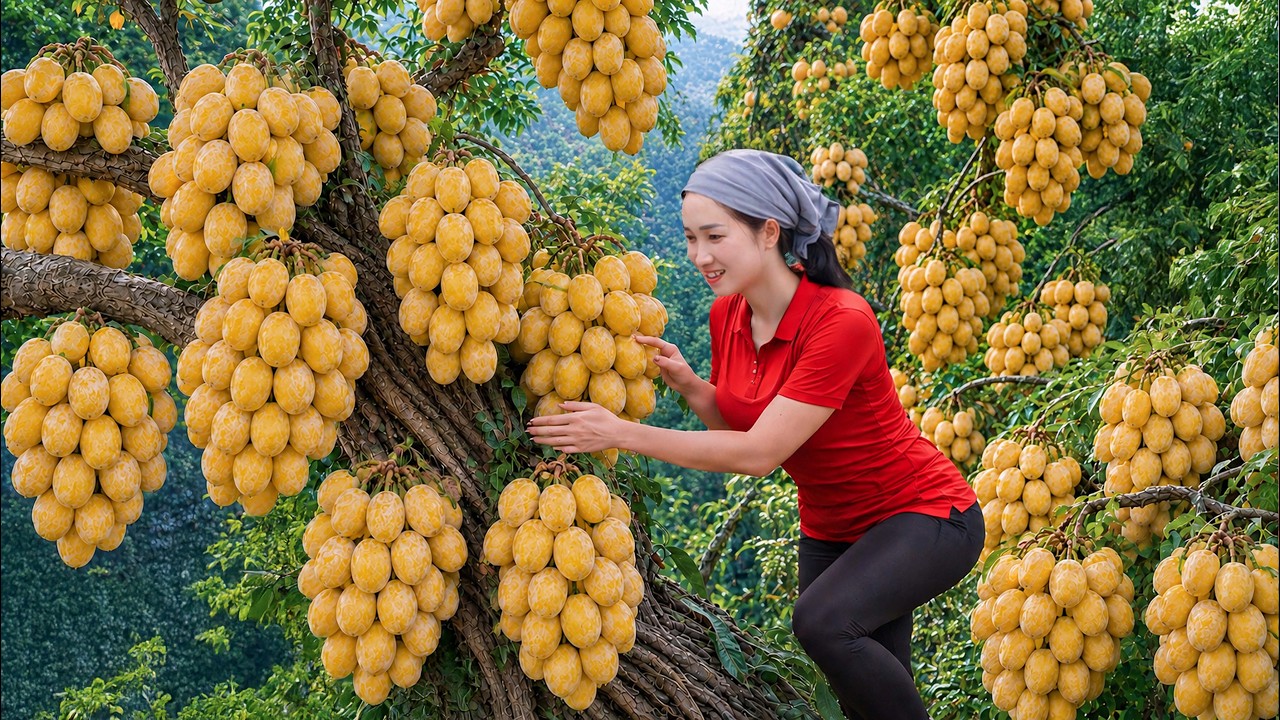 Harvesting 1000+ Ripe Cherry Silverberries | Huge Demand - Sold Out Fast At Rural Market