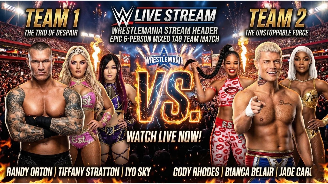 Orton,Straton,Iyo Sky vs Rhodes,Cargil&Belair😱|WWE 2K25 #verticallive #wwe2k25 #shorts