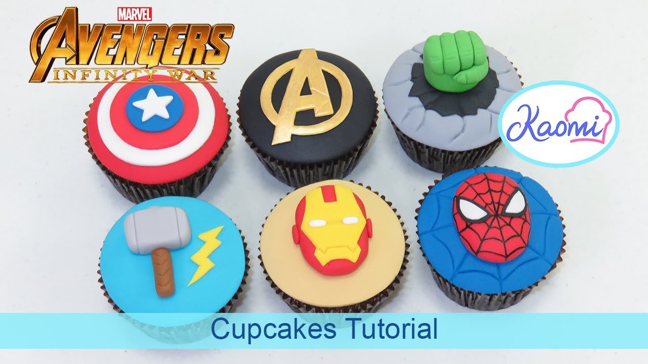How to decorate AVENGERS cupcakes / Cómo decorar cupcakes de AVENGERS