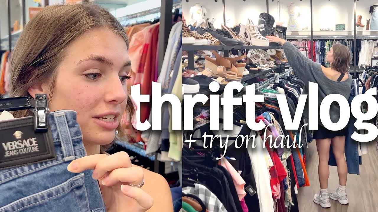 come thrifting with me + summer thrift try-on haul | vlog