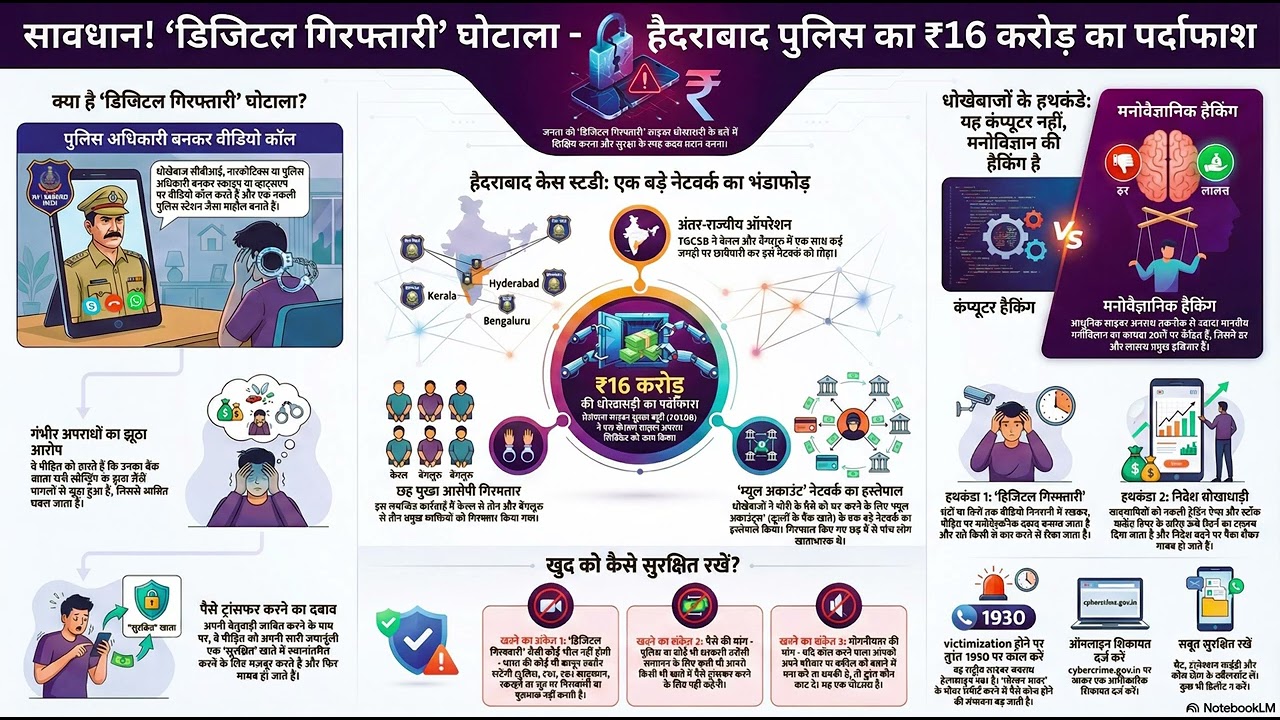 The ₹16-Crore 'Digital Arrest' Trap: Inside Hyderabad&rsquo;s Massive Cyber Crime Bust & How to Stay Safe